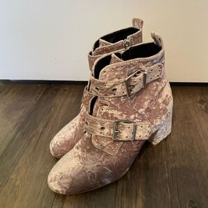 Metallic Rebecca Minkoff Bootie with Buckle Detail